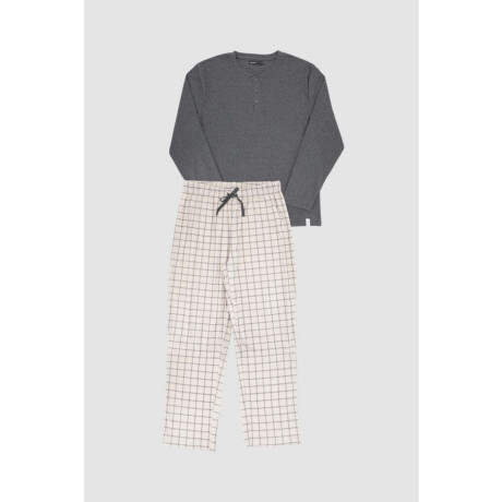 Pijama flannel pantalon Gris