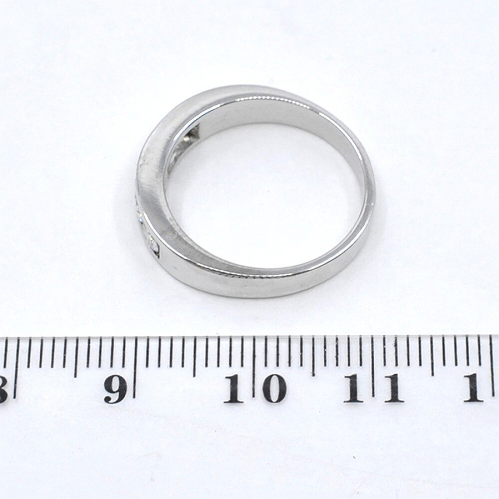 Anillo Medio Sin Fin En Oro Blanco 18K, Con Brillantes Anillo Medio Sin Fin En Oro Blanco 18K, Con Brillantes