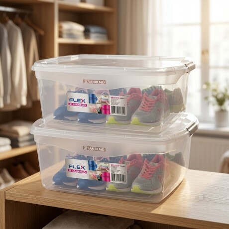 Set x2 Caja organizadora 48 lts TRANSPARENTE