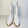 Bota Dama Tejana de Cuero Blanco