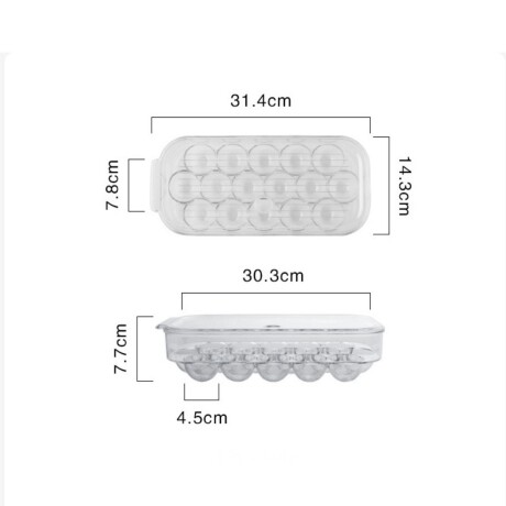 Organizador Heladera Acrílico 16 Huevos Largo 31cm x Ancho 14cm x Alto 7.7cm Organizador Heladera Acrílico 16 Huevos Largo 31cm x Ancho 14cm x Alto 7.7cm