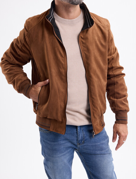 Campera reversible suede camel