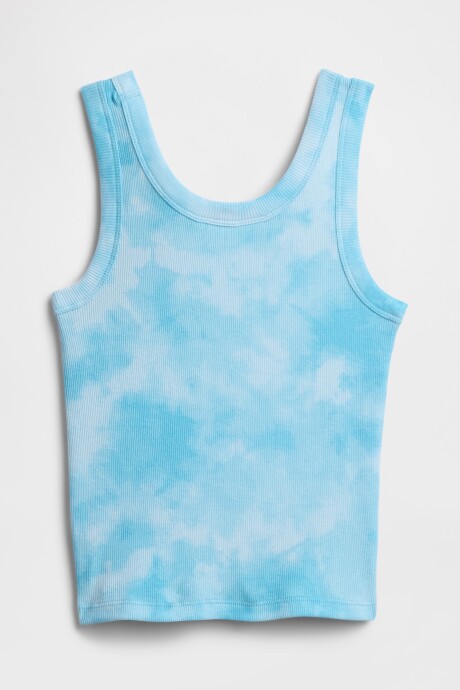 Musculosa Rib Niña Blue Tie Dye