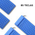 Teclado Flexible Con Cable Ledstar Wb-86 AZUL