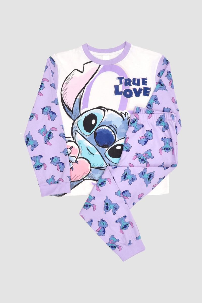 Pijama infantil stitch - Lila 