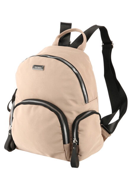 Mochila Lona Basic Taupe