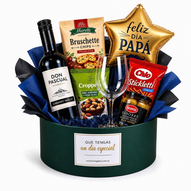 Regalo Gourmet para Papá con Vino Regalo Gourmet para Papá con Vino