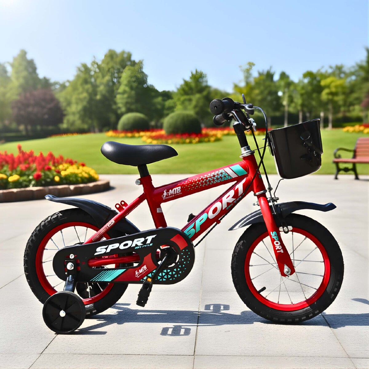 Bicicleta Infantil Sport Rod 12 Canasto Parrilla Guardabarros - Rojo 1 
