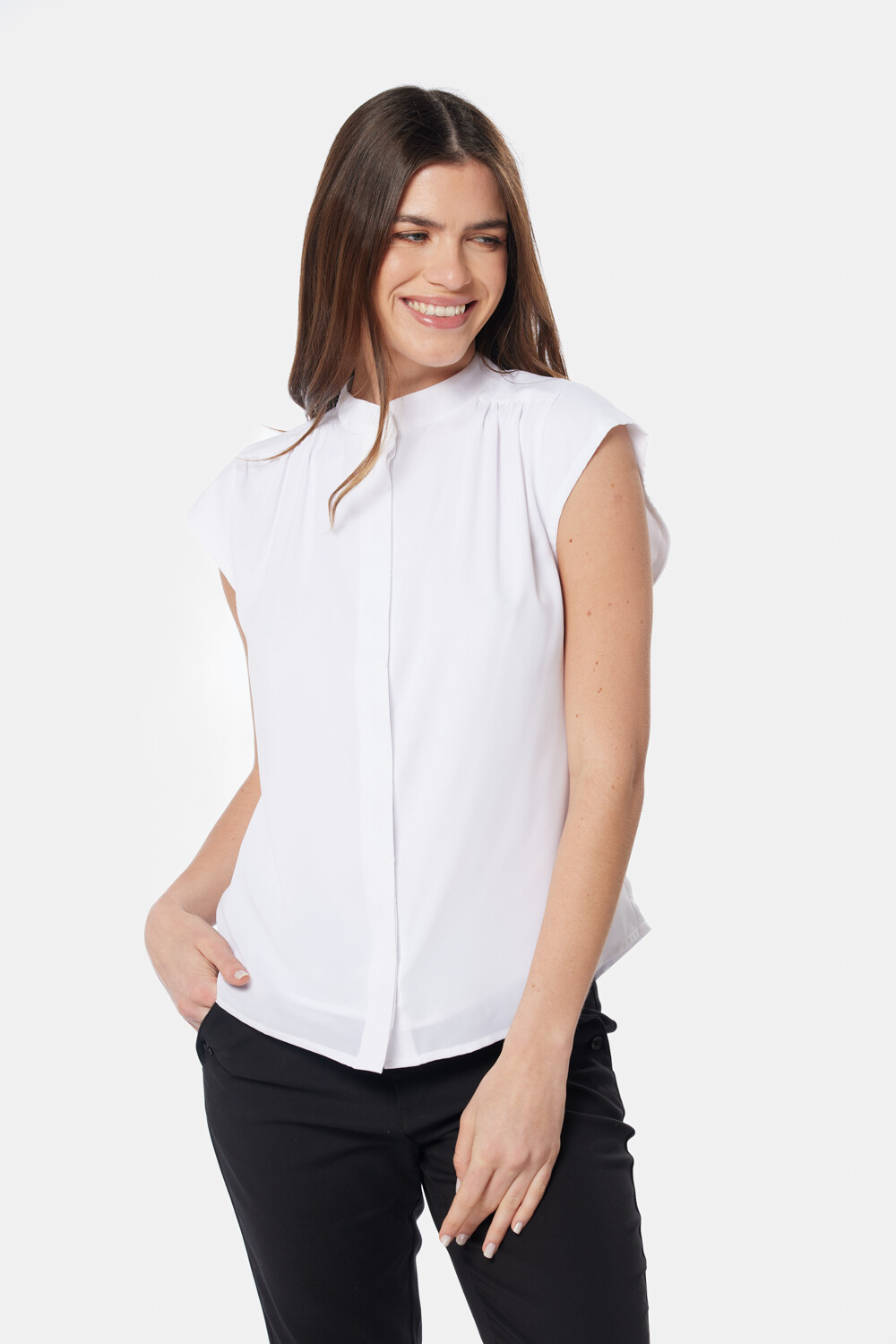 BLUSA MANGA CORTA Blanco