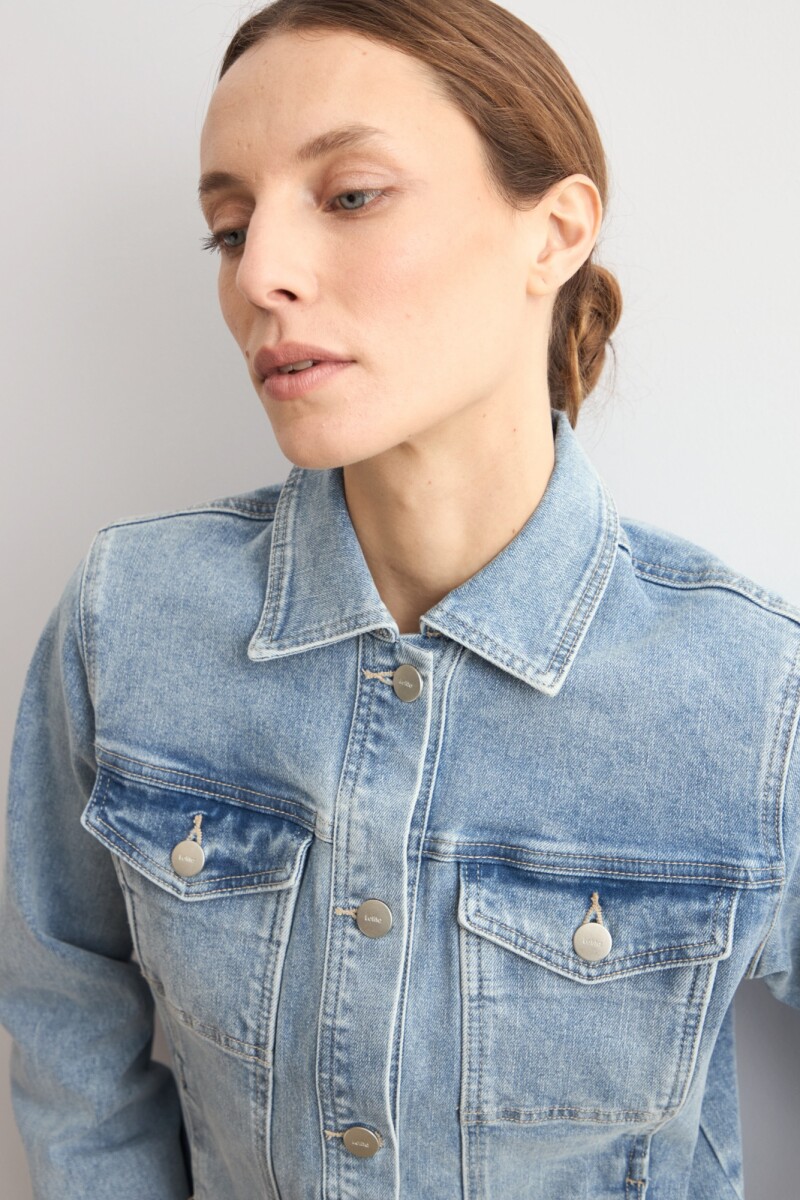 Chaqueta clásica de jean jean medio