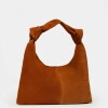Cartera al hombro Juana en Cuero Gamuza Oxido