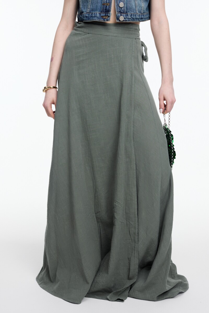 Falda maxi de gasa Army