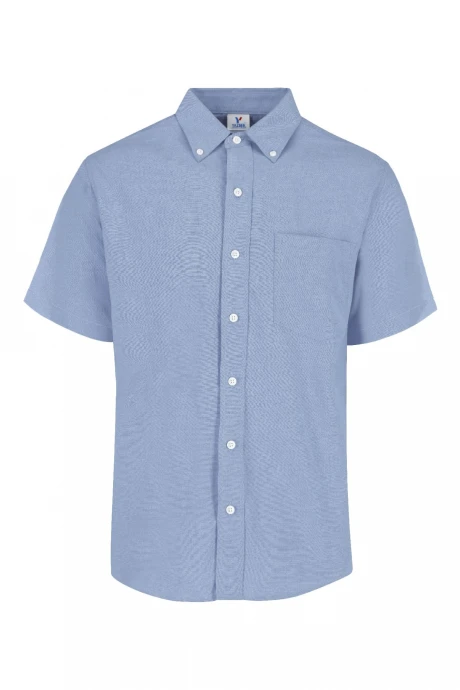 Camisa oxford manga corta Azul claro