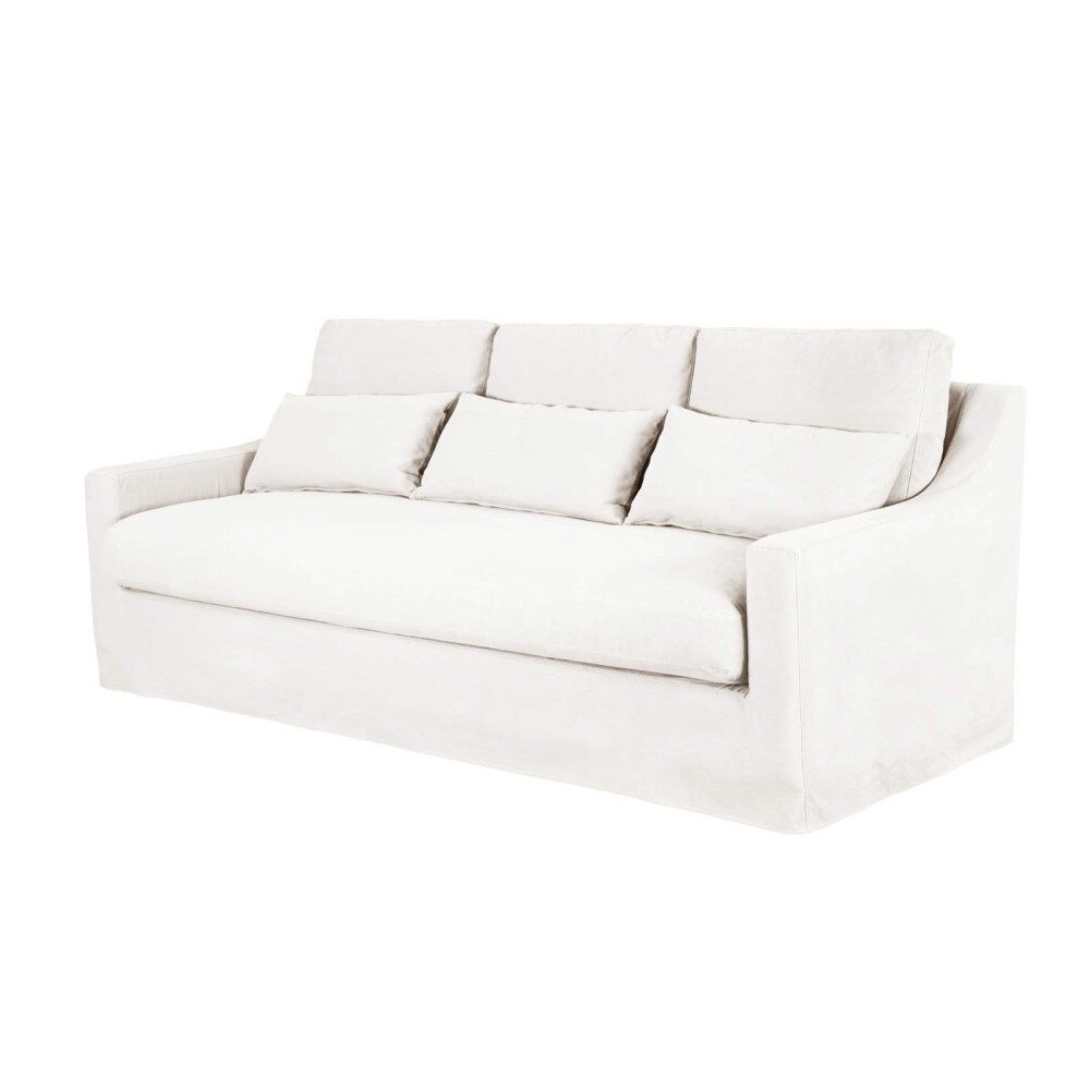 SOFÁ 3 CUERPOS TELA NATURAL-BEIGE SINGAPUR CRUDO