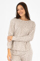 Pijama need leopard beige Crema
