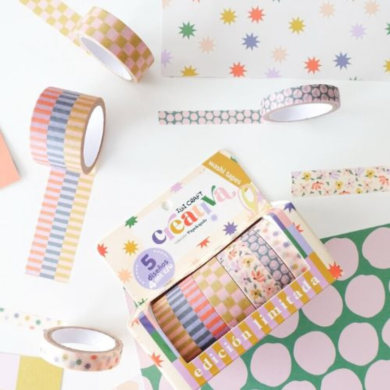 Cinta adhesiva pack x5 Creativa Cinta Adhesiva Pack X5 Creativa