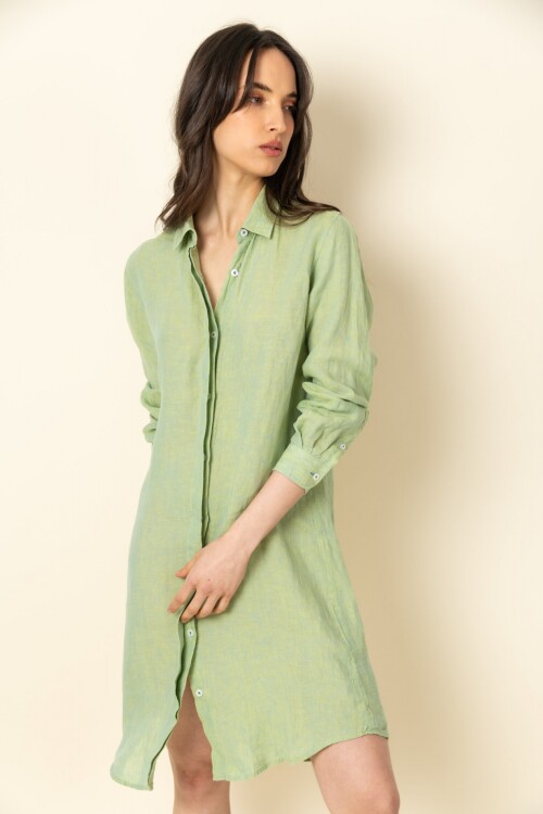 Camisola de lino Verde