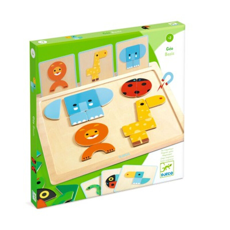 Tablero magnético de madera GeoBasic Djeco Tablero magnético de madera GeoBasic Djeco