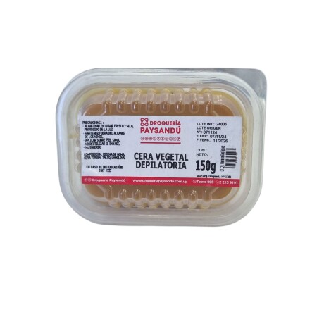 Cera Vegetal Depilatoria 150 g