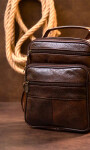 MORRAL CUERO QUERONI CHOCOLATE