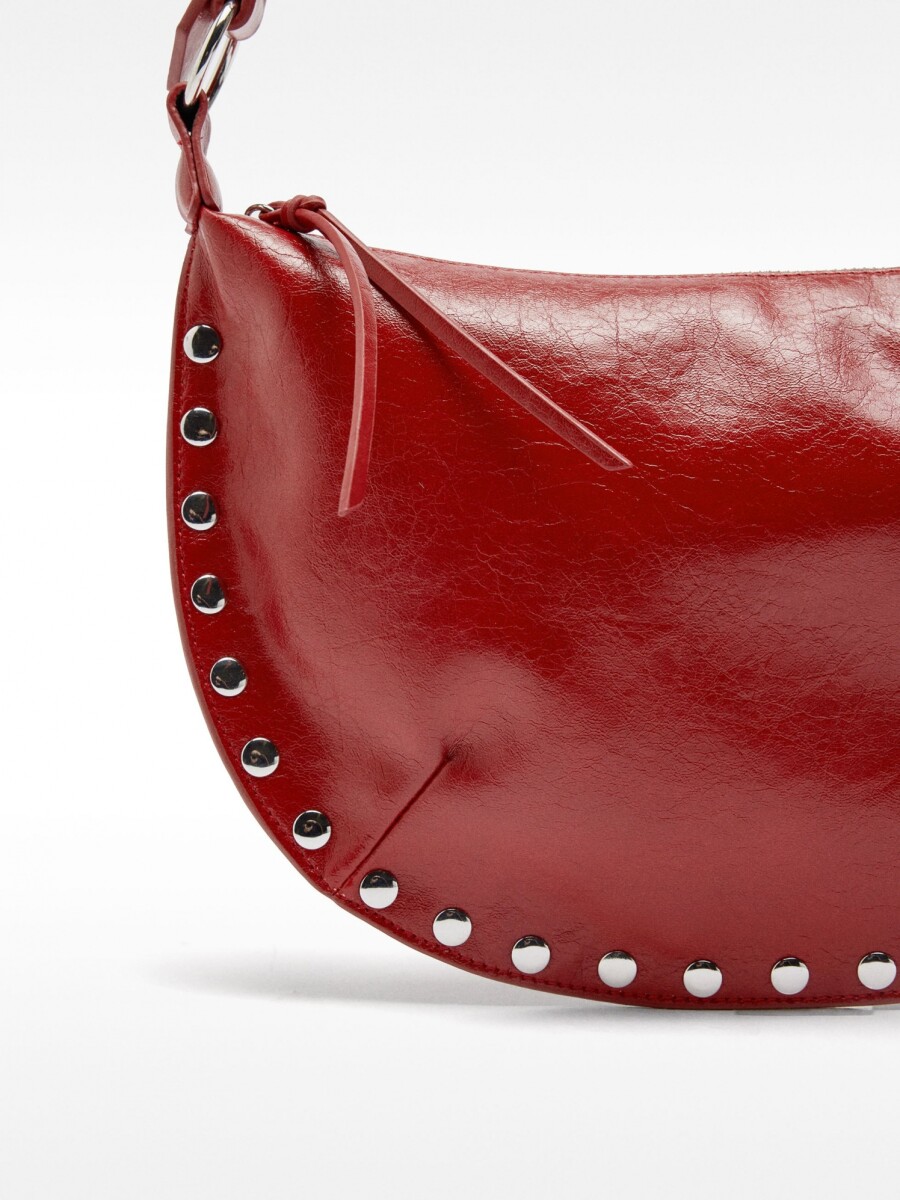 Bolso De Hombro Con Tachuelas rojo