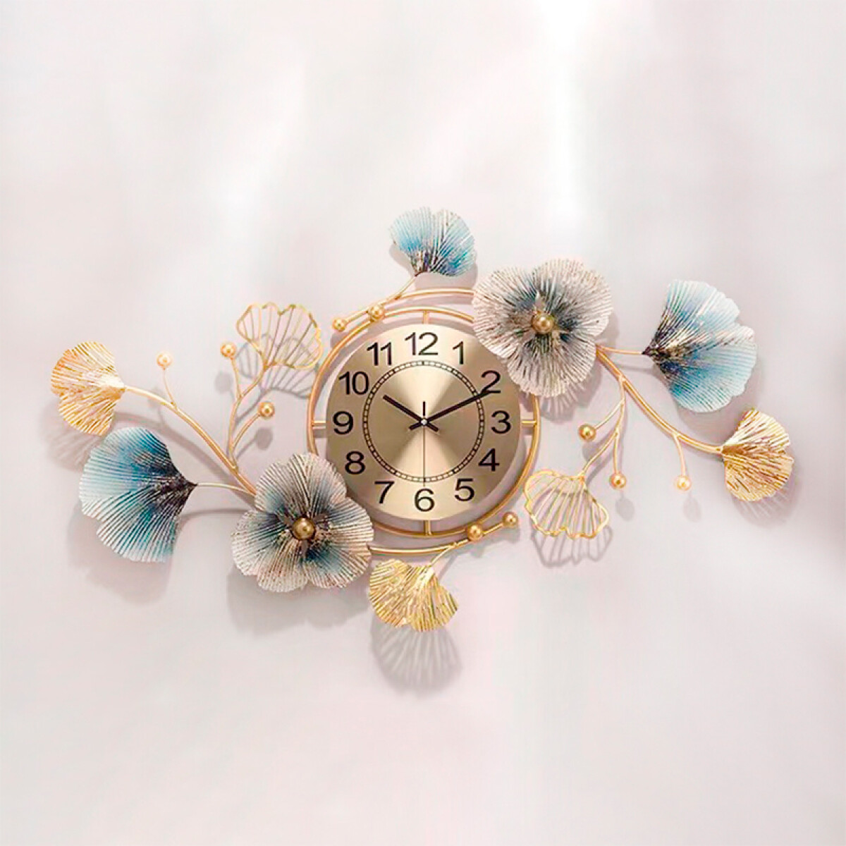 Reloj De Pared Hojas De Junco Horizontal 
