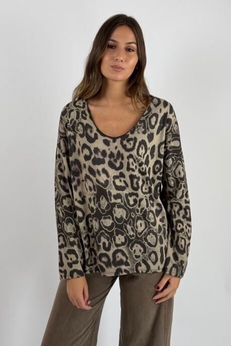 BLUSA SANTANA Marron