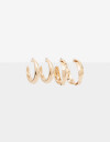 Aros Argollas Set Metal Set De Argollas Combinadas - Dorado