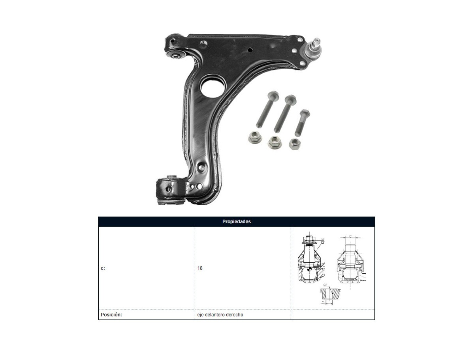Parilla De Suspension Delantera Chev Zafira 99-12 Der 