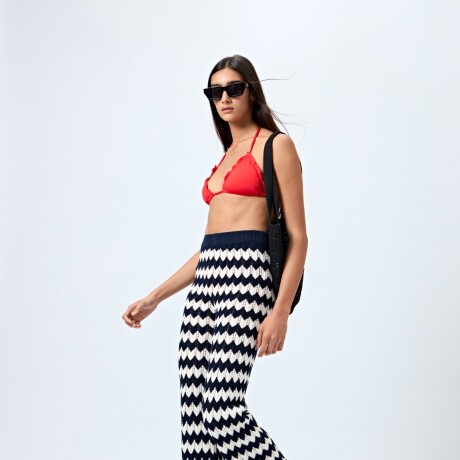 PANTALON AMBRA Blanco/Azul