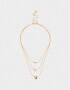 Collares Cortos Con corazón Collar Con Corazones - Dorado