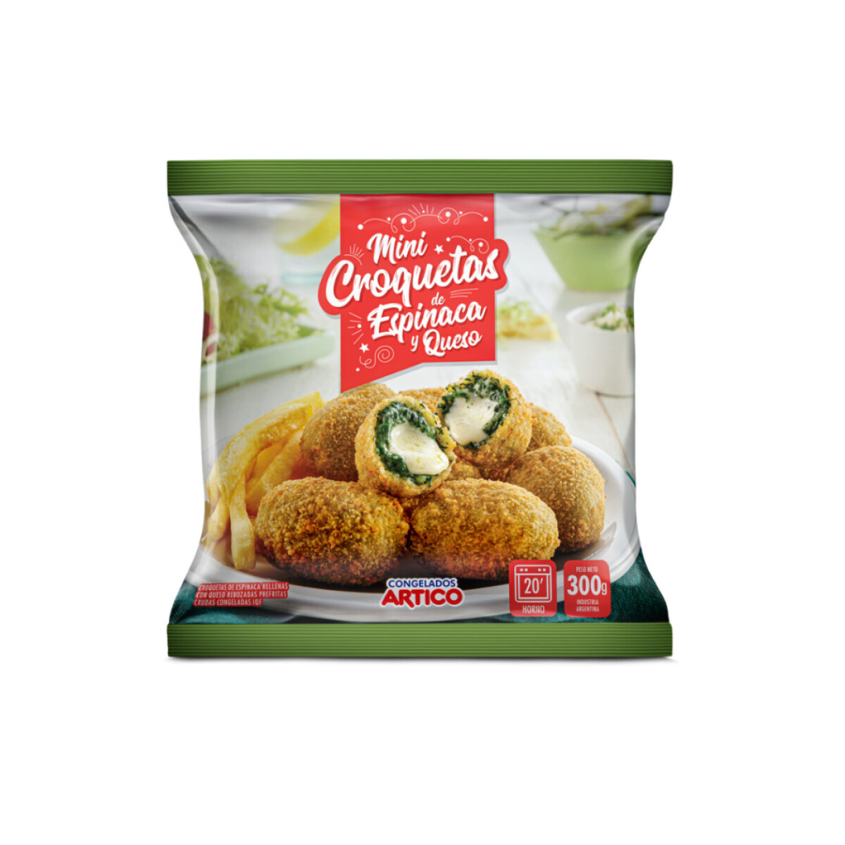 Mini croqueta de espinaca y queso Ártico - 300 gr 