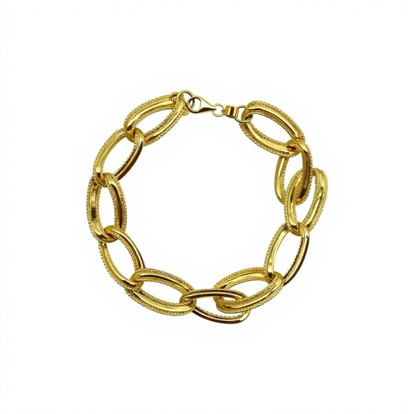 Pulsera oval - Oro bajo -Sin Piedra-PU8099 sinpiedra