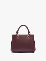 Bolso Tote Con Textura burdeos