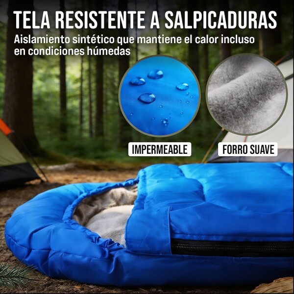 Sobre Saco Bolsa Dormir 2 M Capucha Aislante Camping Caza IMBACK Color Azul Sobre Saco Bolsa Dormir 2 M Capucha Aislante Camping Caza IMBACK Color Azul