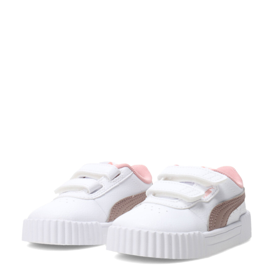 Championes de Niña Puma Carina 3.0 V Inf Blanco - Rosa Viejo