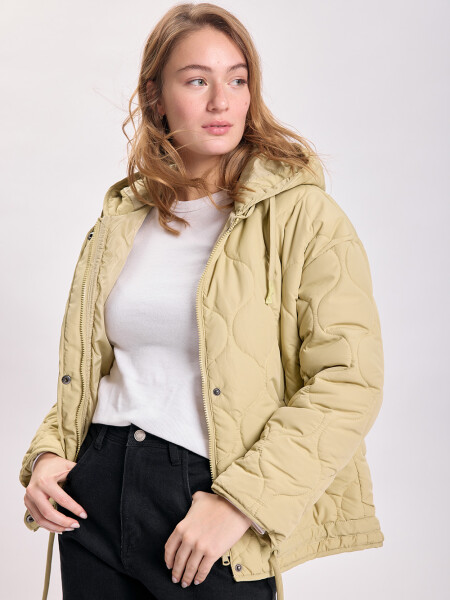 Campera capitoneada Verde