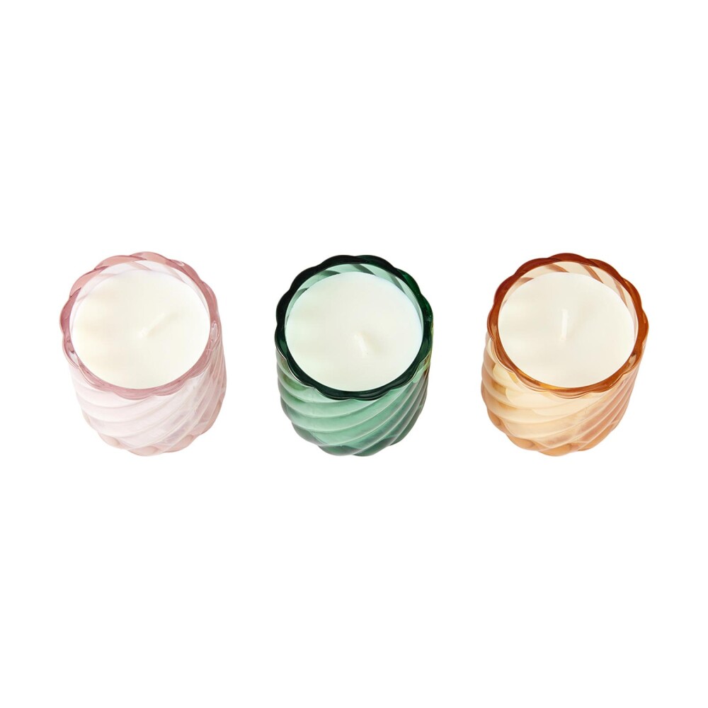 SET 3 VELAS 43273942 MULTICOLOR VIDRIO 43273942