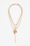 Collar cadenas dije flor dorado