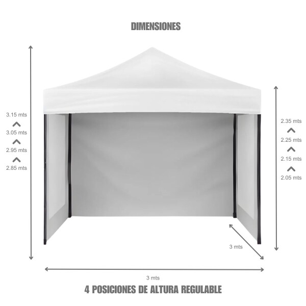 Gazebo Plegable Reforzado 3x3 M Con Ventanas Y Paredes Carpa Autoarmable Jardin Playa Patio Toldo Imback Blanco Gazebo Plegable Reforzado 3x3 M Con Ventanas Y Paredes Carpa Autoarmable Jardin Playa Patio Toldo Imback Blanco