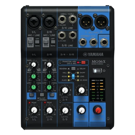 CONSOLA YAMAHA MG06X 2 MIC/LINE + 2 LINE ST. EFECT CONSOLA YAMAHA MG06X 2 MIC/LINE + 2 LINE ST. EFECT