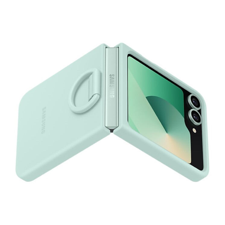 Funda Samsung Silicone Case con Anillo Original para Galaxy Z Flip6 EF-PF741 Green