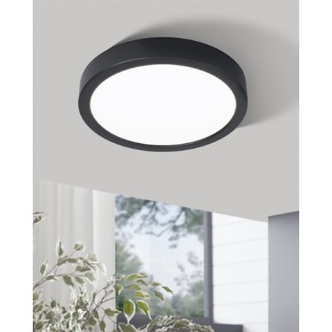 Plafón LED redondo negro 20W 3000K Ø285mm FUEVA5 EG3450