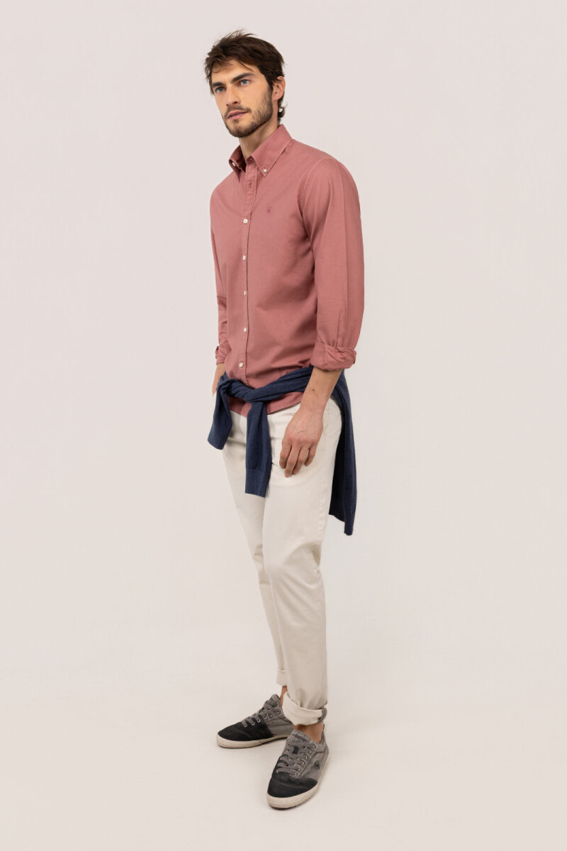 Camisa Garment Dyed Roja