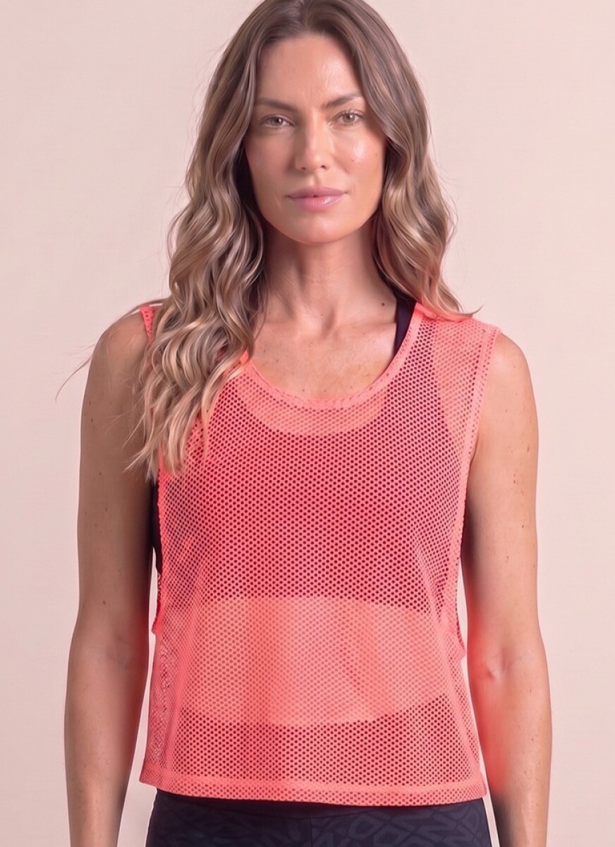 Musculosa de Red. - Naranja Fluo 