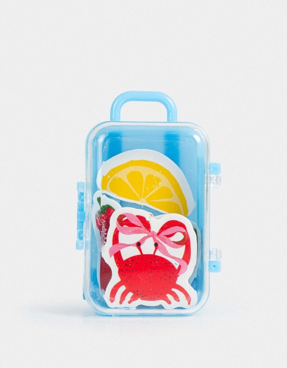 Set De Gomas En Valijita - Combinacion Multicolor 