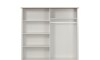 Ropero 4 puertas 2 cajones - Madera maciza - Linea Colonial Blanco