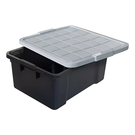 Caja Cesto Canasto Organizador Multiuso Con Tapa 40lts-negro Caja Cesto Canasto Organizador Multiuso Con Tapa 40lts-negro