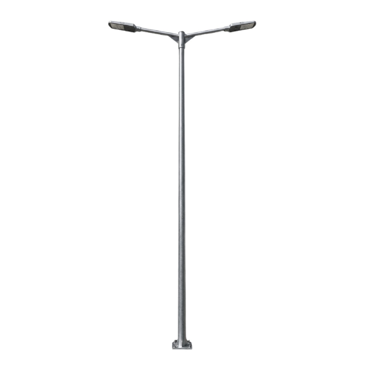 Columna 12mt Con Dos Brazos Gris 