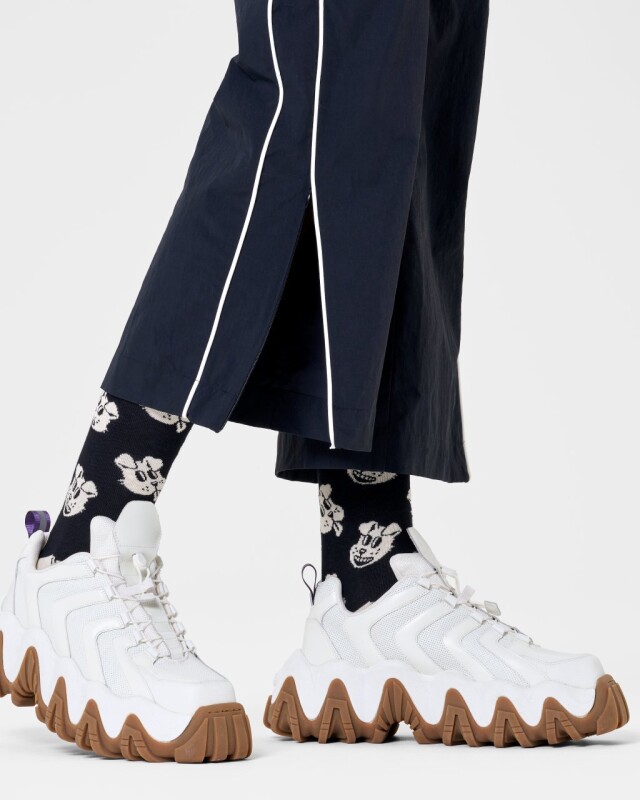 Happy Socks Medias - Black Doggo Crew Happy Socks Medias - Black Doggo Crew